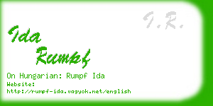 ida rumpf business card